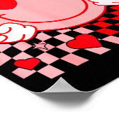 Cute Valentine Vibes Groovy Valentine Day Men Wome Poster (Hoek)