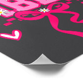 Cute Valentine Vibes Smile Face Valentines Day Gir Poster (Hoek)