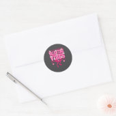 Cute Valentine Vibes Smile Face Valentines Day Gir Ronde Sticker (Envelop)