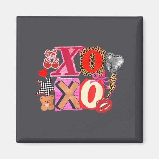 Cute Valentine Xoxo Funny Valentine Hearts Lover G Magneet (Voorkant)