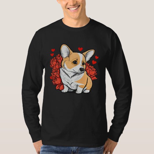 Cute Valentines Corgi Cool Pembroke Welsh Corgi  2 T-shirt (Voorkant)