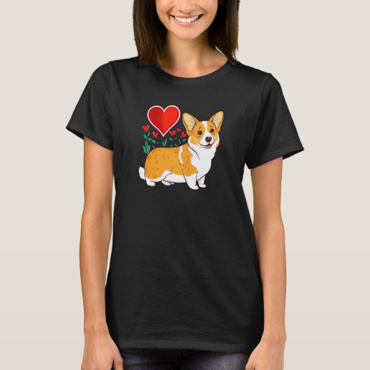 Cute Valentines Corgi Cool Pembroke Welsh Corgi 5 T-shirt (Voorkant)