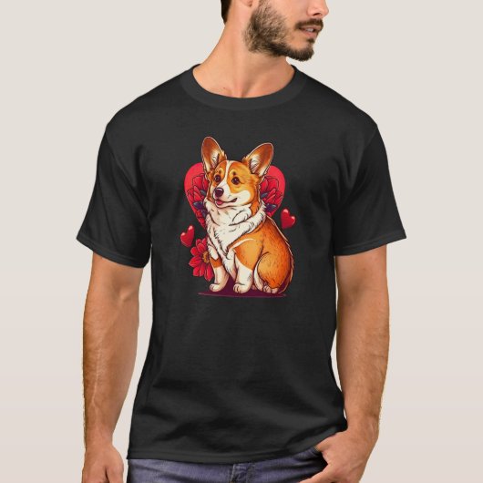 Cute Valentines Corgi Cool Pembroke Welsh Corgi  8 T-shirt (Voorkant)