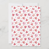 Cute Valentine's Day Baby Shower Bear Hearts  Kaart (Achterkant)