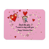 cute valentine's day couple heart custom magneet (Horizontaal)