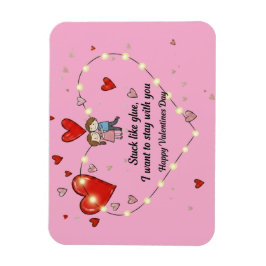 cute valentine's day couple heart custom magneet