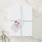 Cute Valentine's day couple hearts custom Cadeaulabel (Met Touw)