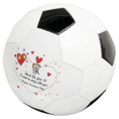 Cute Valentine's day couple hearts custom Voetbal (Drie kwart)