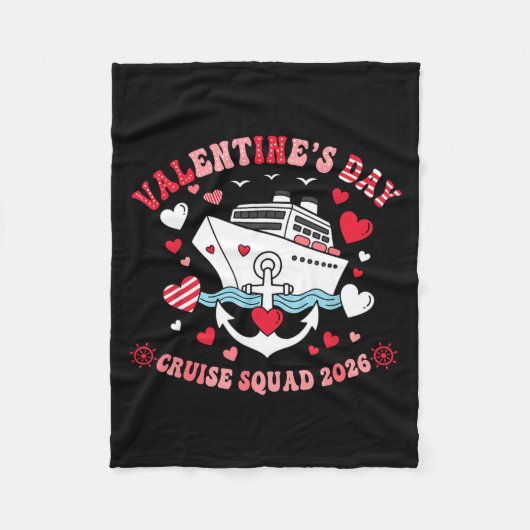 Cute Valentines Day Cruise 2026 Matching Cruise Fo Fleece Deken (Voorkant)