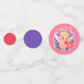 Cute Valentine's Day Cupid with "Be Mine" Confetti (Achterkanten)