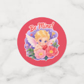 Cute Valentine's Day Cupid with "Be Mine" Confetti (Kleine voorkant)