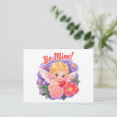 Cute Valentine's Day Cupid with "Be Mine" Feestdagenkaart (Staand voorkant)