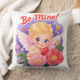 Cute Valentine's Day Cupid with "Be Mine" Kussen