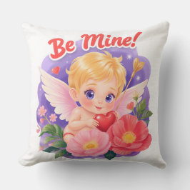 Cute Valentine's Day Cupid with "Be Mine" Kussen