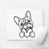 Cute Valentine's Day Frenchie French Bulldog Lover Muismat (Met muis)