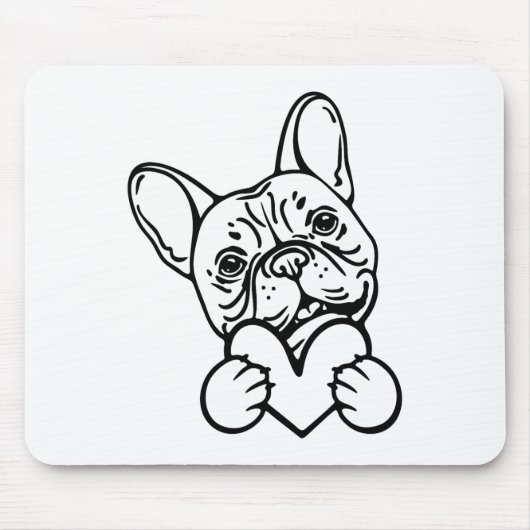 Cute Valentine's Day Frenchie French Bulldog Lover Muismat (Voorkant)