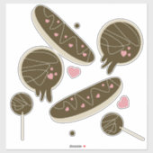 Cute Valentines Day Sweets Donut Bakery Sticker (Vel)