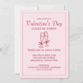 Cute Valentine's Day XOXO Pink Red Feestdagenkaart