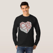 Cute Valentines  Funny Valentine Heart Snack Cake T-shirt (Voorkant volledig)