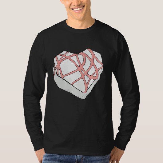 Cute Valentines  Funny Valentine Heart Snack Cake T-shirt (Voorkant)