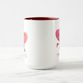 Cute Valentine's Hearts Couple Coffee Mug Mok (Midden)