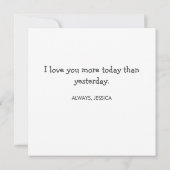 Cute Valentine's Hearts Couple Flat Card (Achterkant)