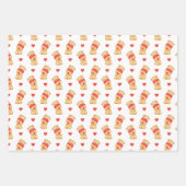Cute Valentine's Wrapping Paper | Teddy Bear  (Voorkant)