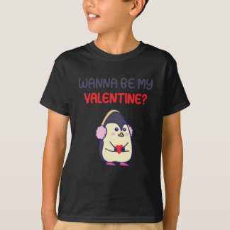 Cute Valentins Day Penguin T-shirt