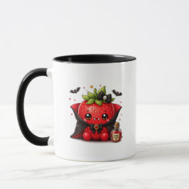 Cute Vampier Aardbei Halloween Mok