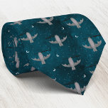 Cute Vampire Bat Green Stropdas<br><div class="desc">Een schattige vampiervleermuis die alleen maar tegen een blauwgroen groene moonverlichte hemel hangt. Voor Halloween. Originele kunst van Nic Squirrell.</div>