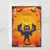 Cute Vampire Bat Halloween Party Kaart (Voorkant)