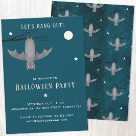 Cute Vampire Bat Halloween Party Kaart