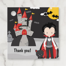 Cute Vampire Boy Halloween Kinder Spooky Birthday Bedankjes Labels