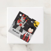 Cute Vampire Boy Halloween Kinder Spooky Birthday Bedankjes Labels (In situ)