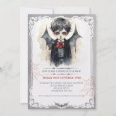 Cute Vampire Boy Halloween Kinder Spooky Kaart (Voorkant)