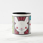 Cute Vampire Bunny Rabbit (White) Kawaii Tweekleurige Koffiemok (Center)