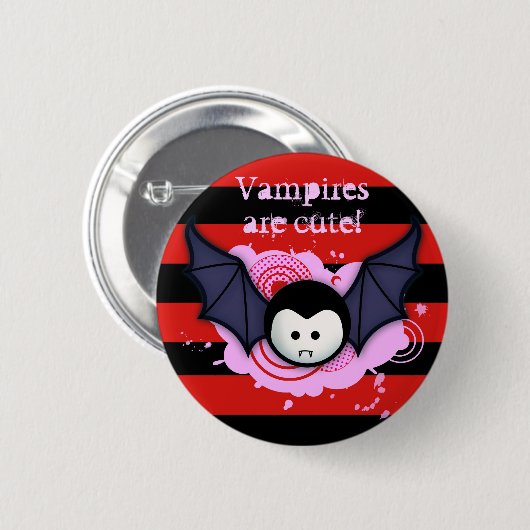 Cute Vampire Button (Voorkant /achterkant)