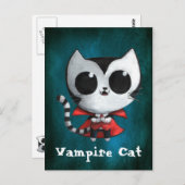 Cute Vampire Cat Briefkaart (Voorkant / Achterkant)