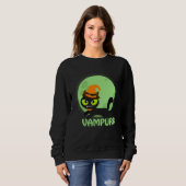 Cute Vampire Cat Halloween Vampurr Trui (Voorkant volledig)