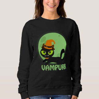 Cute Vampire Cat Halloween Vampurr Trui