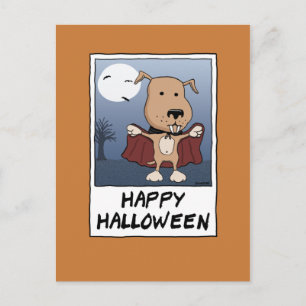 Cute Vampire Dog voor Halloween: Count Barkula Briefkaart