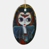 Cute Vampire Doll met Bat Ornament (Rechts)