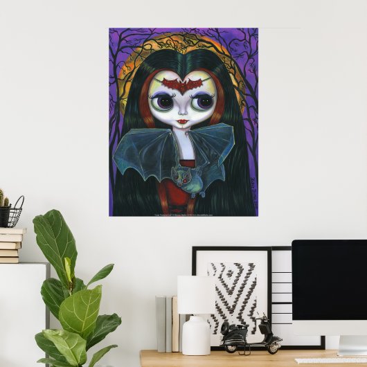 Cute Vampire Doll Poster (Thuiskantoor)