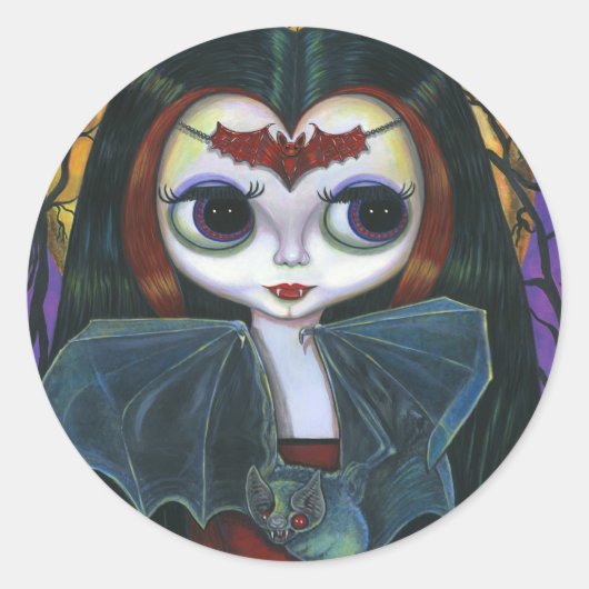 Cute Vampire Doll Sticker (Voorkant)