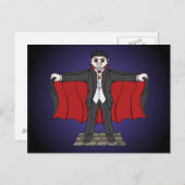 Cute Vampire/Dracula Briefkaart (Voorkant / Achterkant)