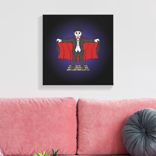 Cute Vampire/Dracula Canvas Afdruk (Insitu (Woonkamer))