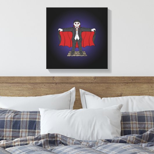 Cute Vampire/Dracula Canvas Afdruk (Insitu (Slaapkamer))