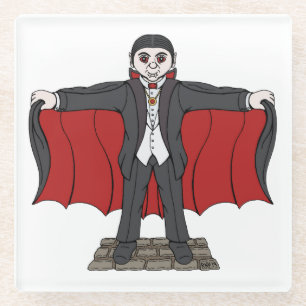Cute Vampire/Dracula Glazen Onderzetter