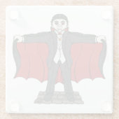 Cute Vampire/Dracula Glazen Onderzetter (Achterkant)