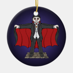 Cute Vampire/Dracula Keramisch Ornament